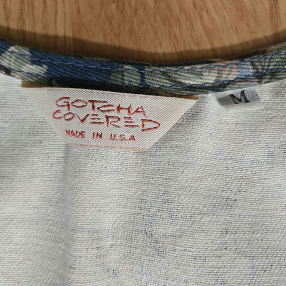 Gotcha Covered Womens Vintage 90s Cottage Indie Floral Denim Vest M Blossom TGIF - Picture 6 of 9